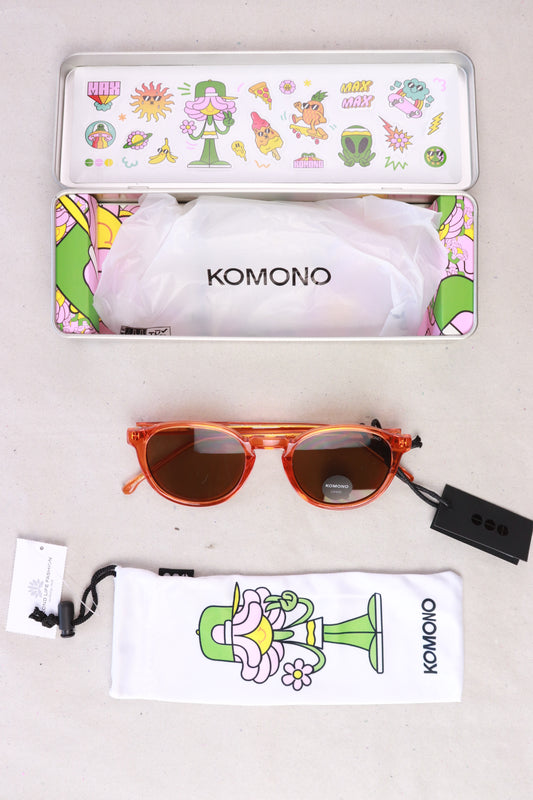 Komono Kinder Sonnenbrille Modell The Liam UV400 orange Größe Onesize neu mit Etikett