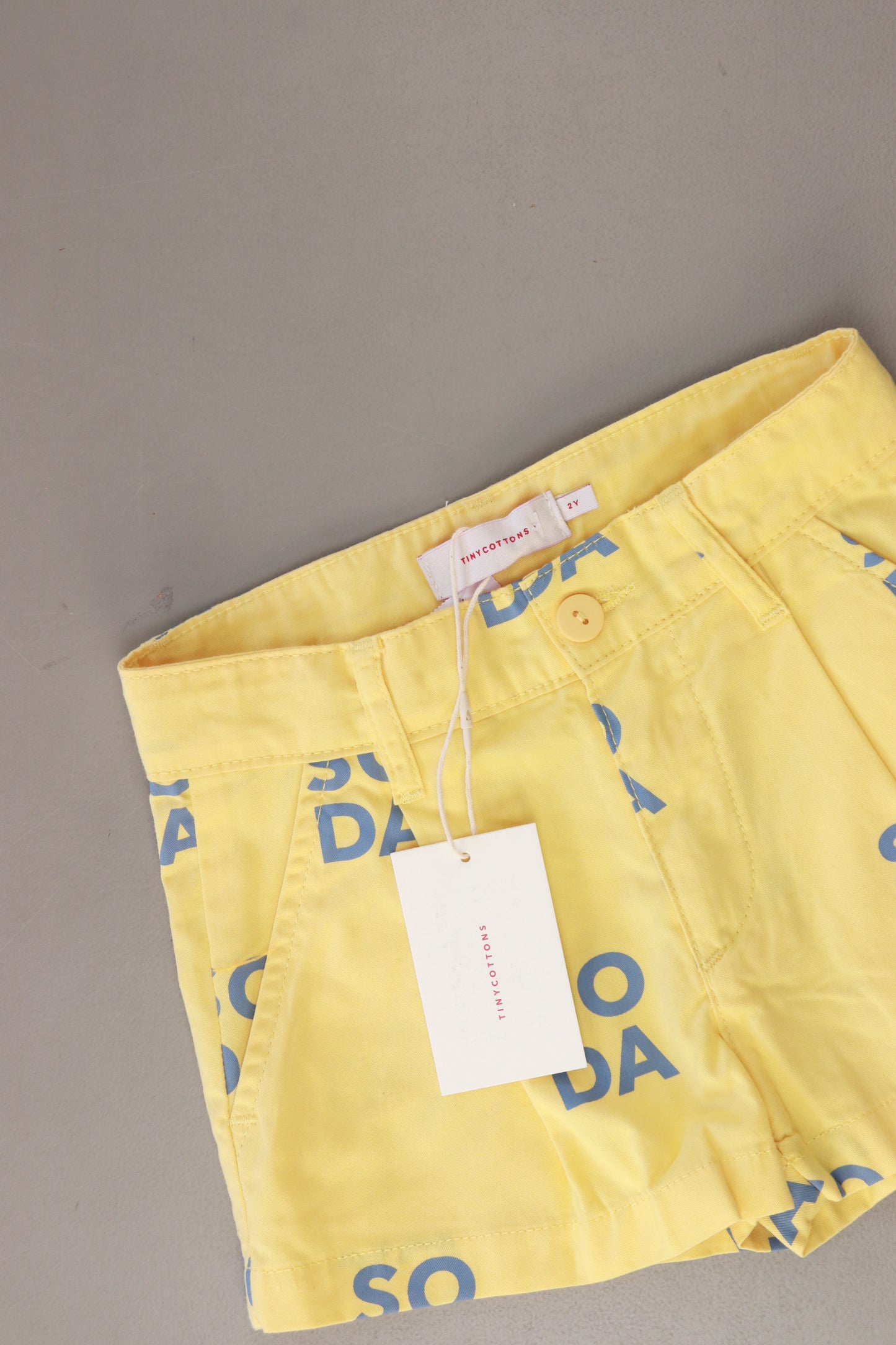 Tiny Cottons Kinder Shorts "soda pleat" gelb Größe 2 Jahre neu mit Etikett