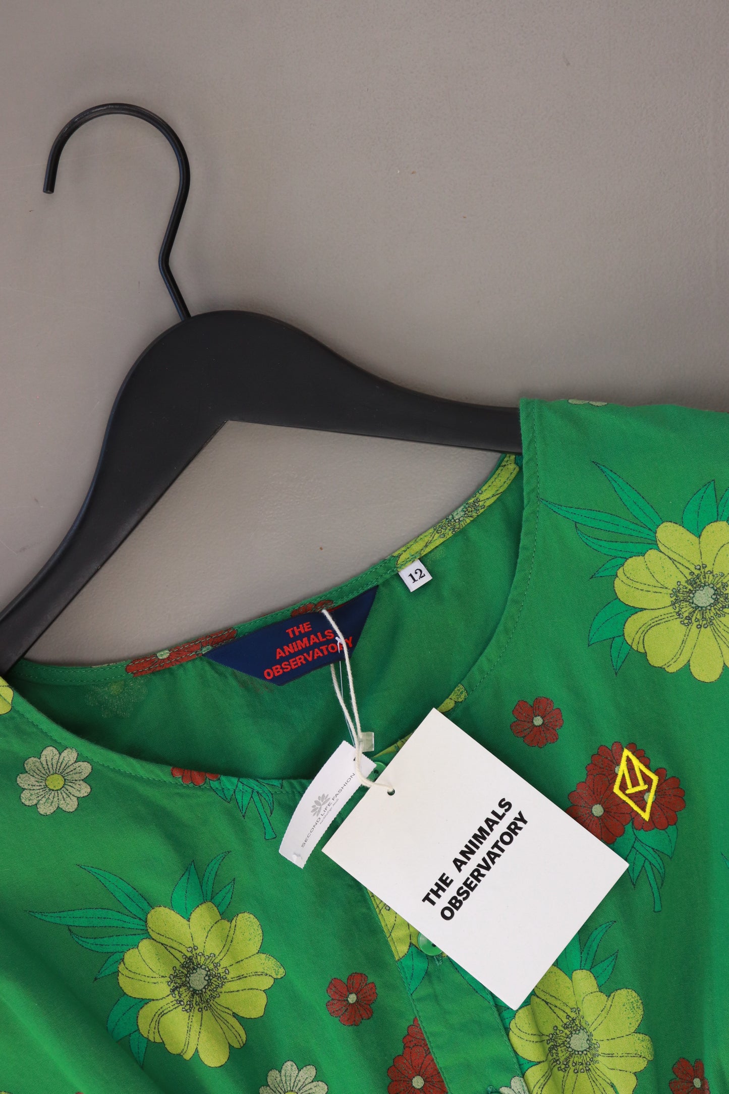 The Animal Observatory Kinder Kleid "Dolphin Kids Dress" grün Größe 12 Jahre neu mit Etikett