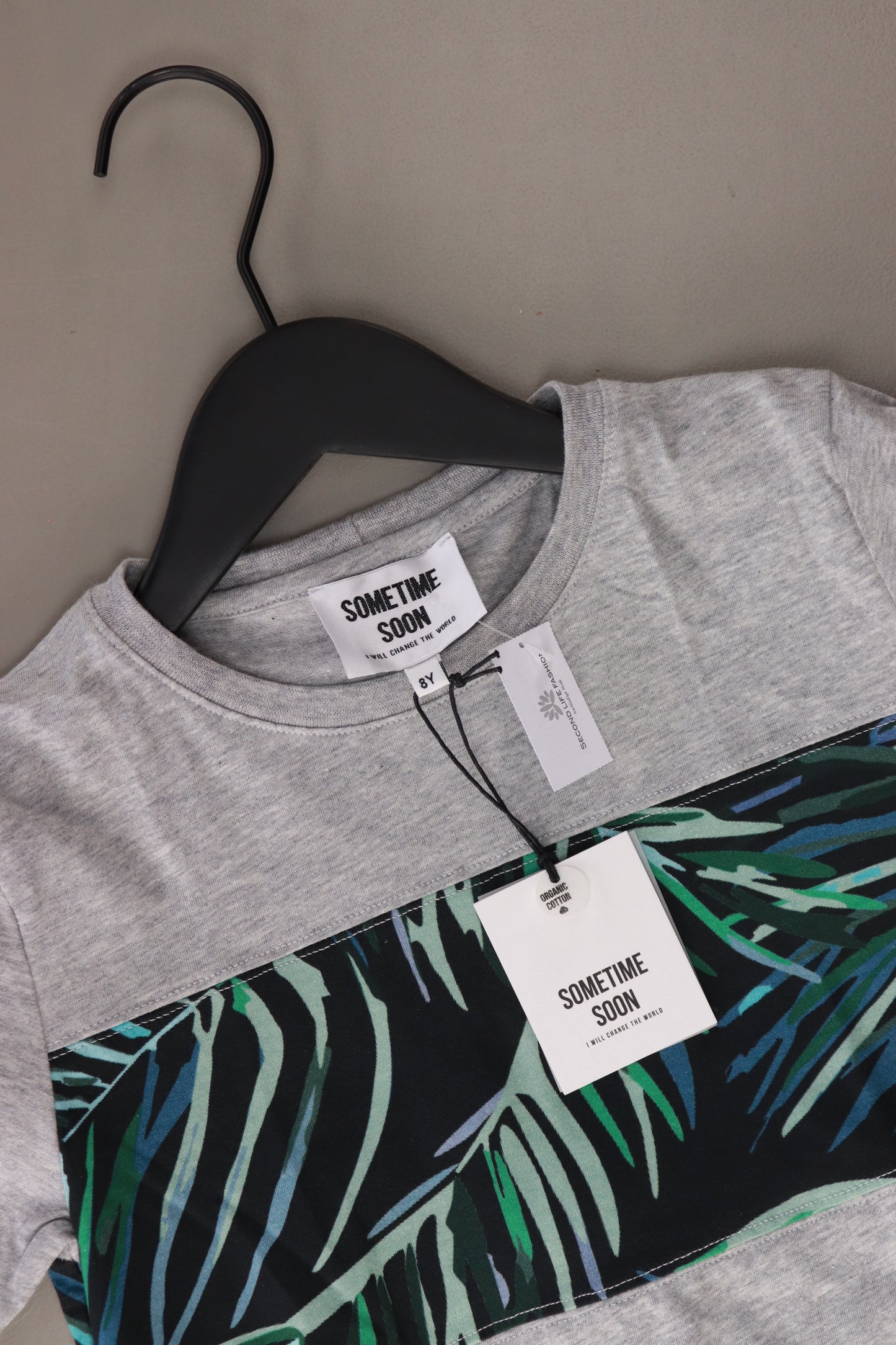 sometime soon Kinder Printshirt grau Größe 8 Jahre neu mit Etikett