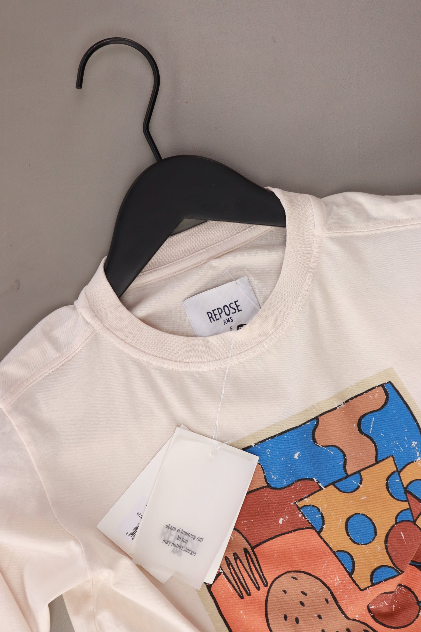 repose AMS Kinder Shirt "long sleeve sand pearl" creme Größe 6 Jahre neu mit Etikett