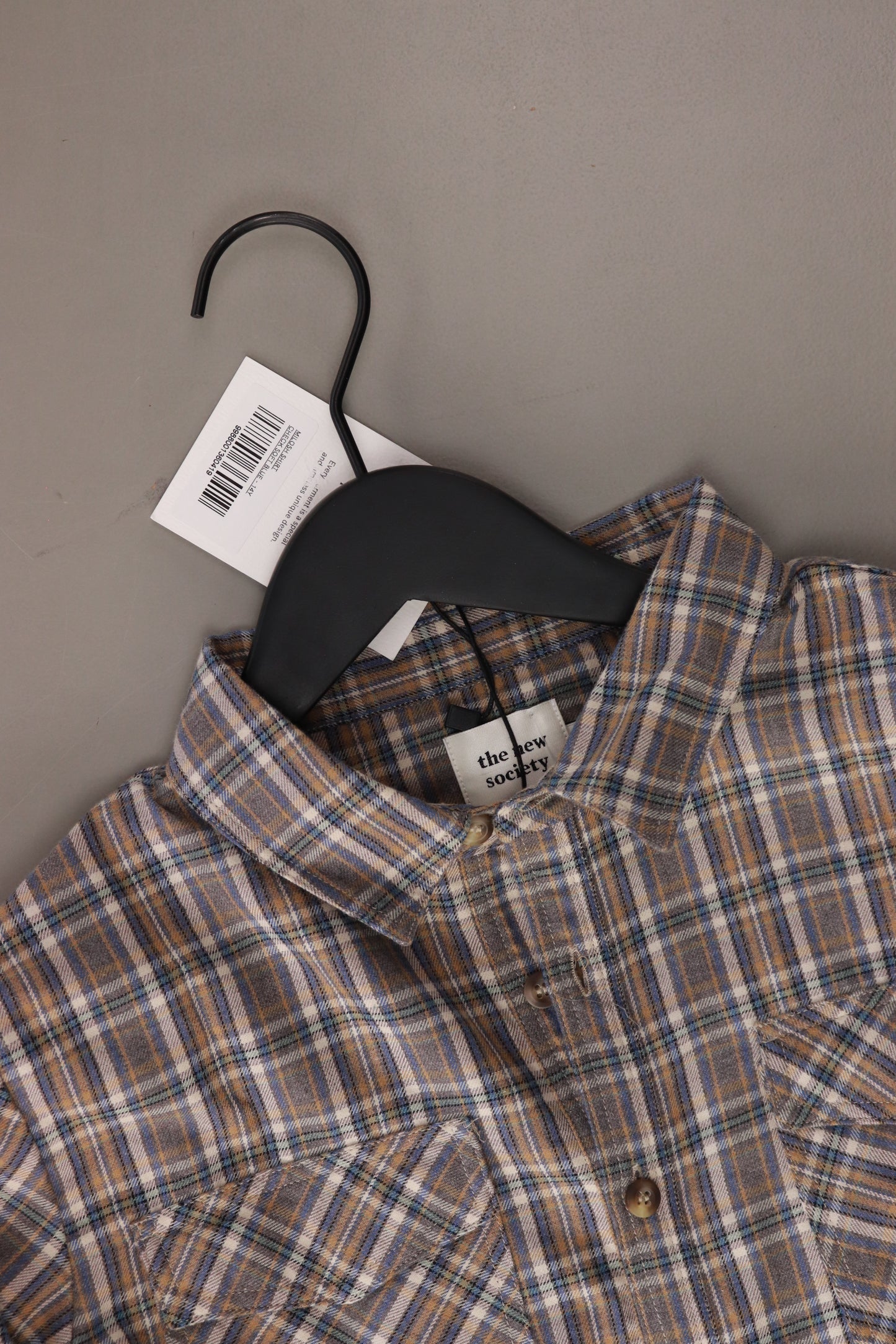 the new society Kinder Hemd "Milosh Shirt" grau Größe 14 Jahre neu mit Etikett