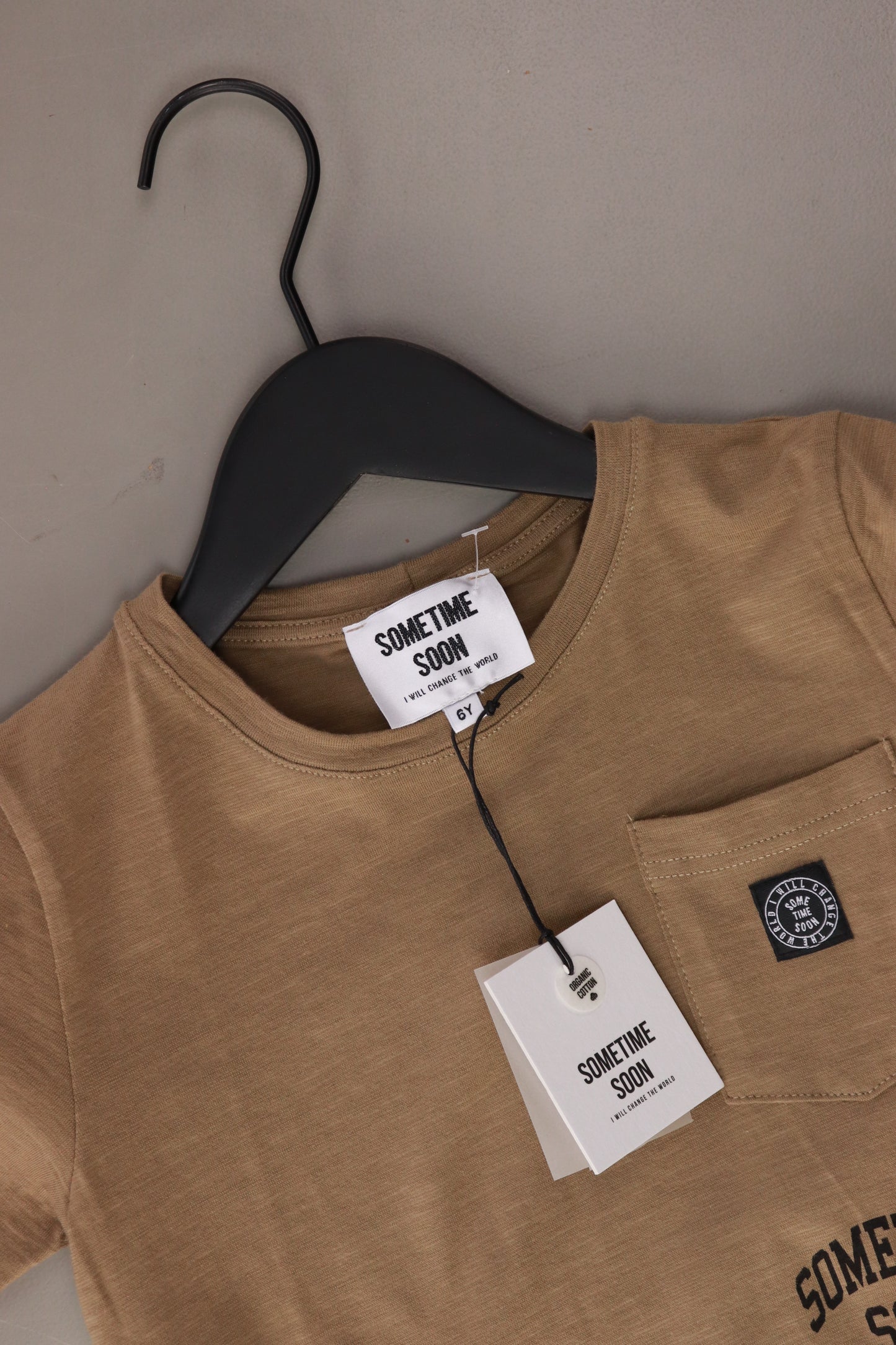 Sometime soon Kinder Shirt "Dimas" braun Größe 6 Jahre neu mit Etikett