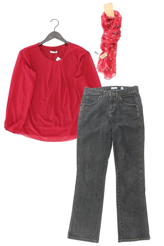 Second Hand Outfit Größe XS mit Zabaione Langarmbluse in Gr. XS und Tuch