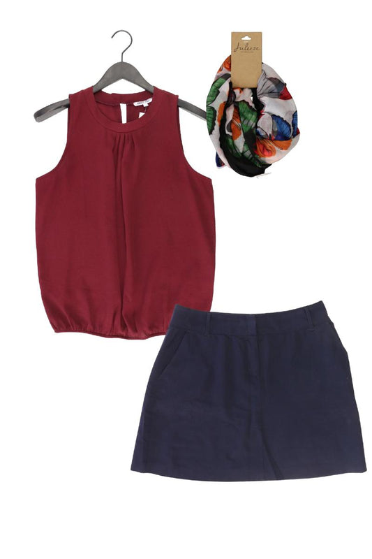 Second Hand Outfit Größe M mit About You Ärmellose Bluse in Gr. 40 und Tuch