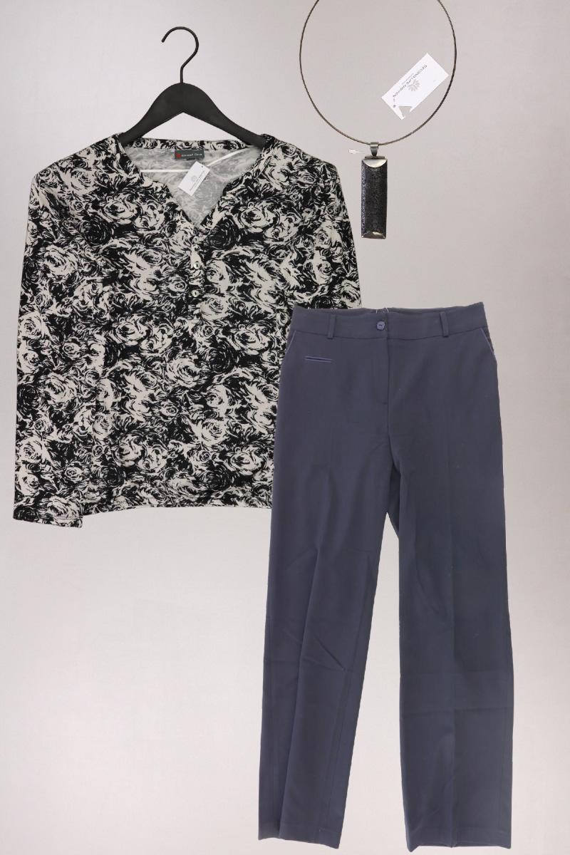 Second Hand Outfit Größe M mit Street One Langarmbluse in Gr. 40 und Halskette