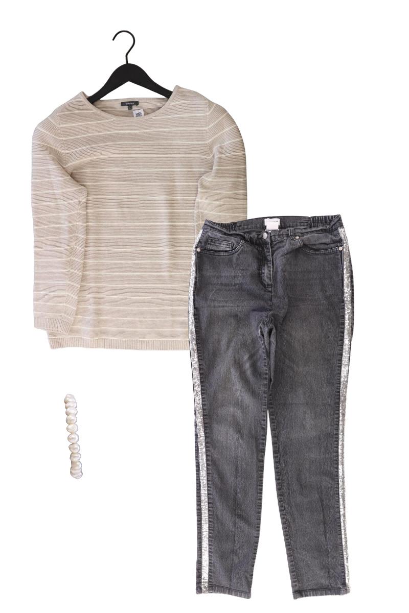 Second Hand Outfit Größe L mit Montego Feinstrickpullover in Gr. L und Armband
