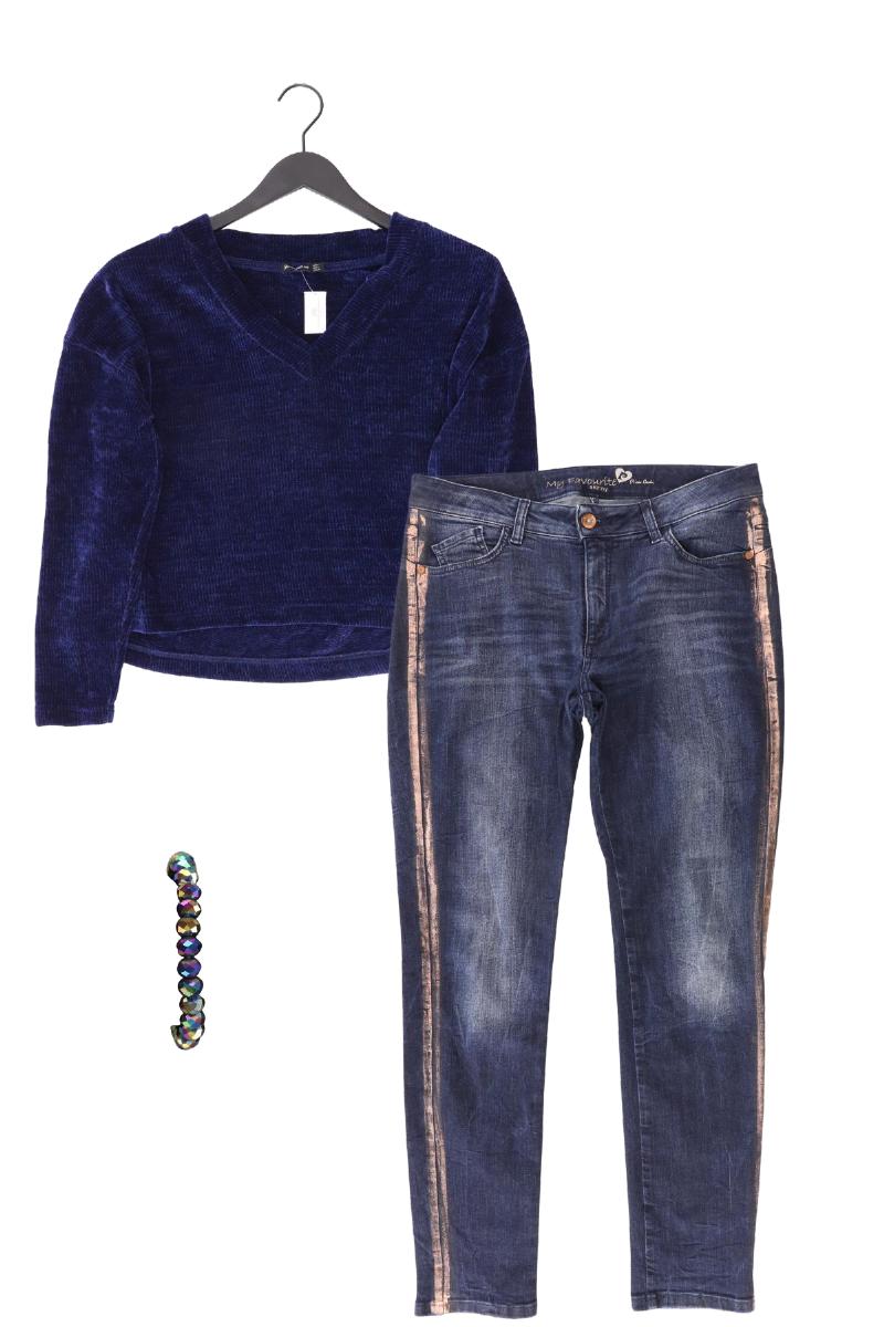 Second Hand Outfit Größe L mit Stradivarius Langarmpullover in Gr. L und Armband