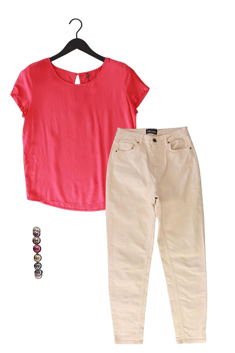 Second Hand Outfit Größe M mit Only Kurzarmbluse in Gr. 38 und Armband