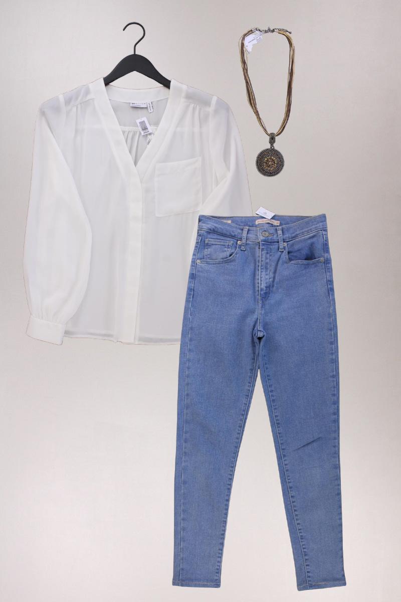 Second Hand Outfit Größe S mit Asos Langarmbluse in Gr. 36 und Halskette