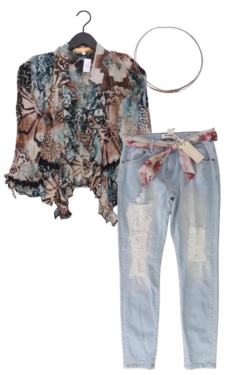 Second Hand Outfit Größe S mit CRiSCA Chiffonbluse in Gr. 36 und Halskette
