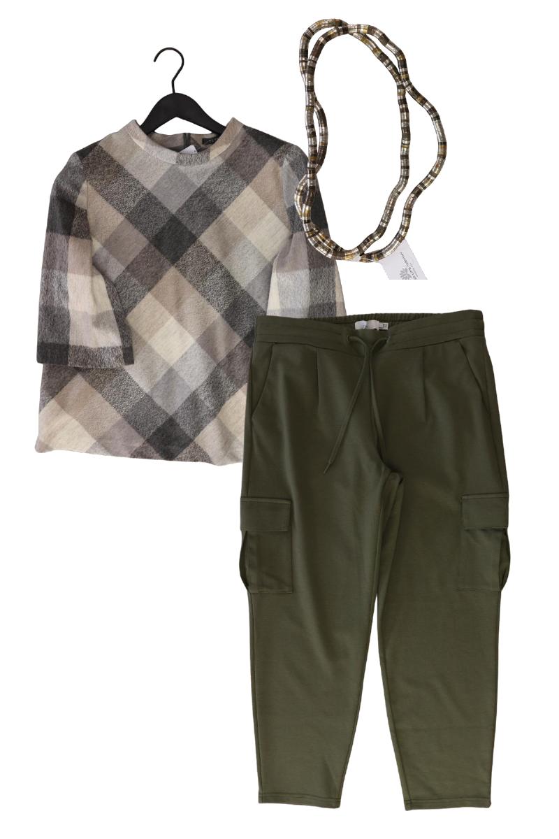 Second Hand Outfit Größe L mit Esprit Karobluse in Gr. 42 und Halskette