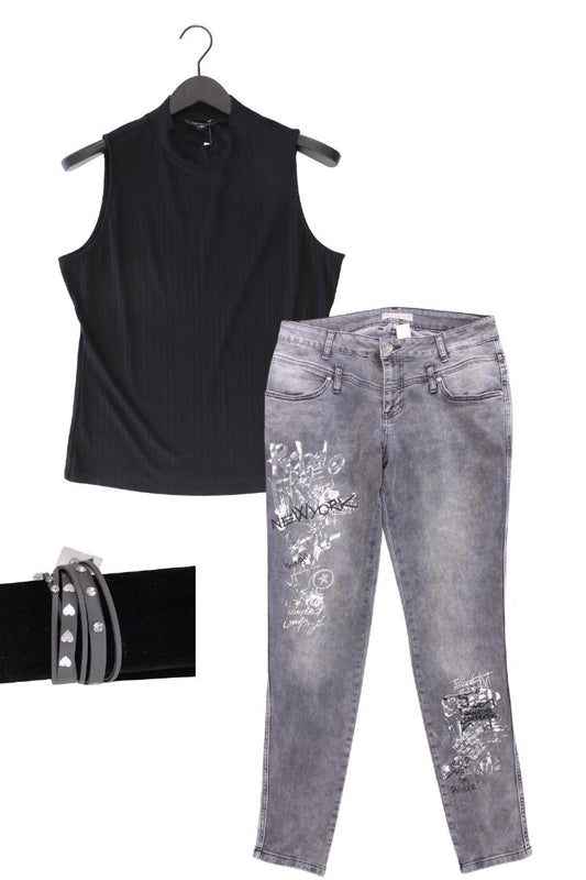 Second Hand Outfit Größe L mit comma, Trägertop in Gr. 42 und Armband