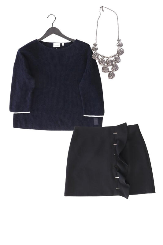 Second Hand Outfit Größe M mit comma, Grobstrickpullover in Gr. 40 und Halskette