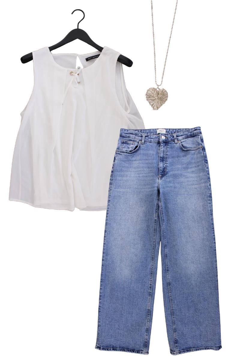 Second Hand Outfit Größe L mit Betty Barclay Chiffonbluse in Gr. 42