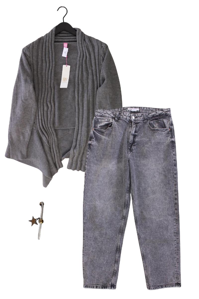 Second Hand Outfit Größe XL mit Basler Strickjacke in Gr. 44 und Armband