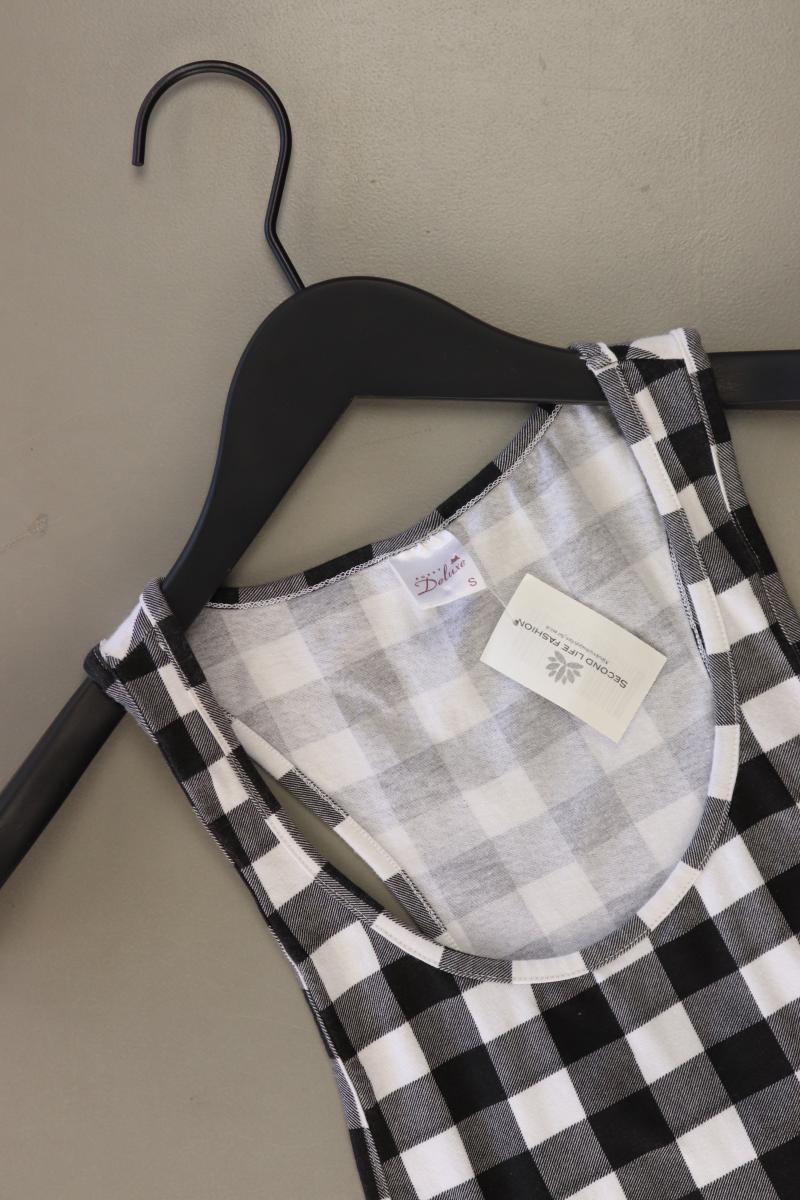 Pussy Deluxe Trägertop Gr. S kariert schwarz aus Baumwolle