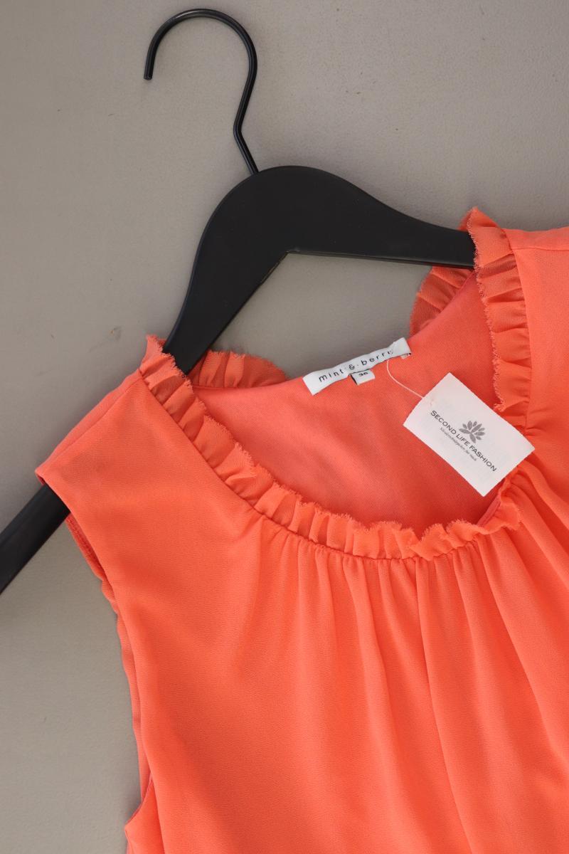 mint & berry Bluse Neon Gr. 36 Ärmellos orange aus Polyester