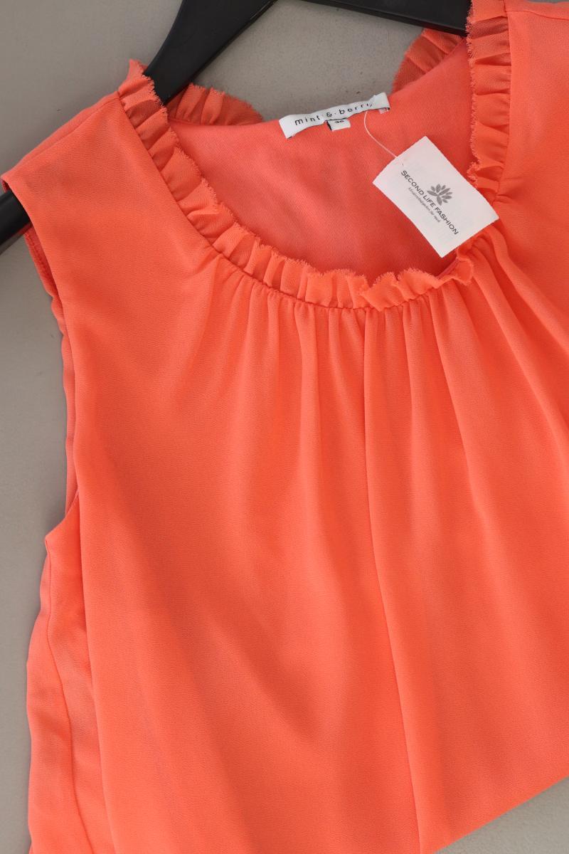 mint & berry Bluse Neon Gr. 36 Ärmellos orange aus Polyester