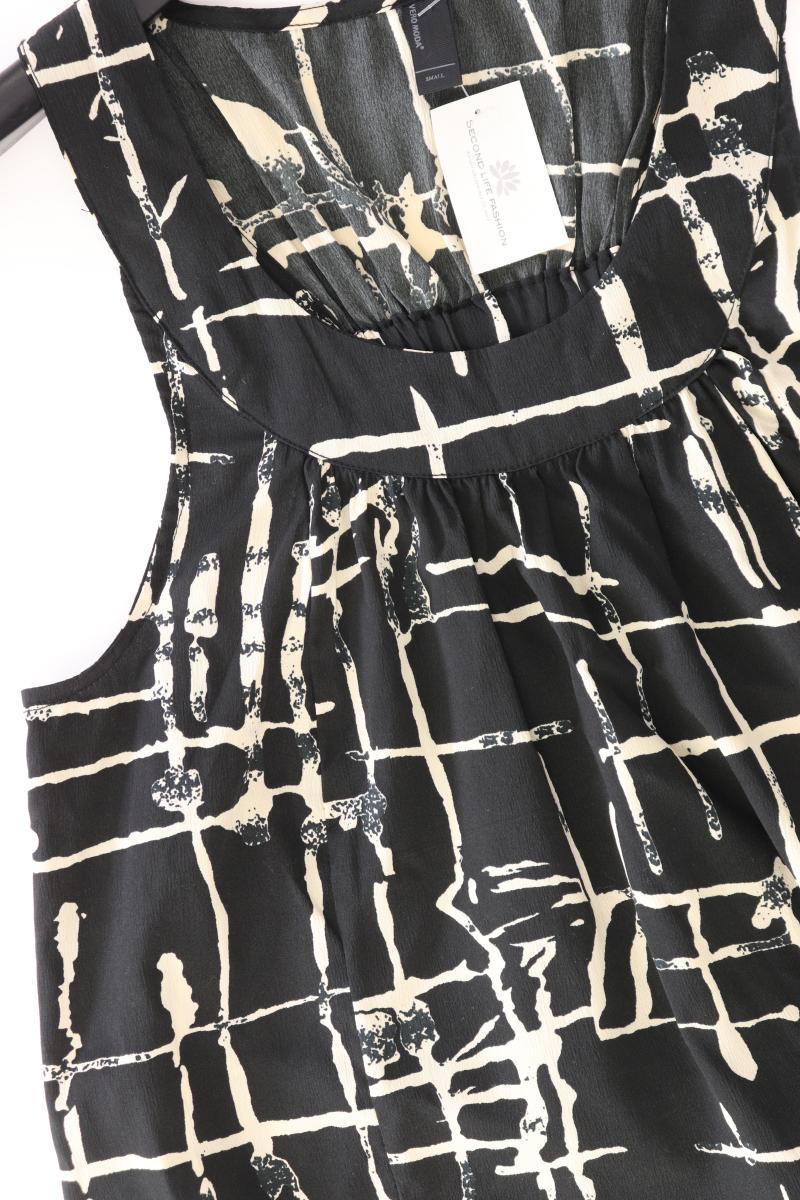 Vero Moda Bluse Gr. S geometrisches Muster Ärmellos schwarz aus Polyester
