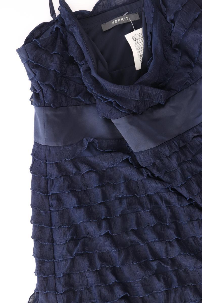 Esprit Chiffonkleid Gr. L Träger blau aus Polyester