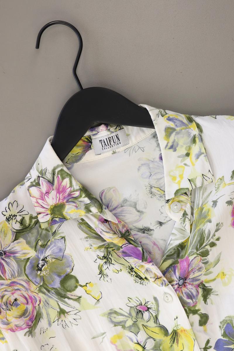 Taifun Kurzarmbluse Gr. 38 mit Blumenmuster Vintage mehrfarbig aus Viskose