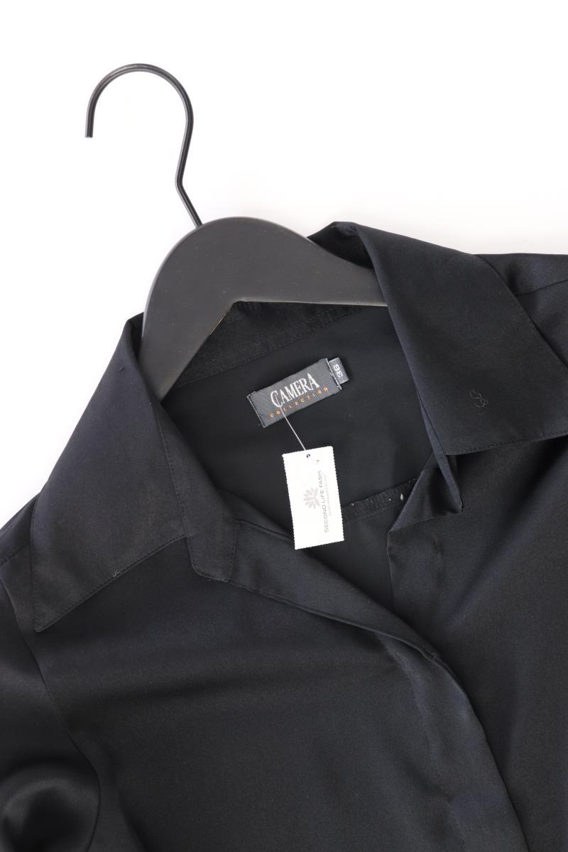 Camera Langarmbluse Gr. 36 Vintage schwarz aus Polyester