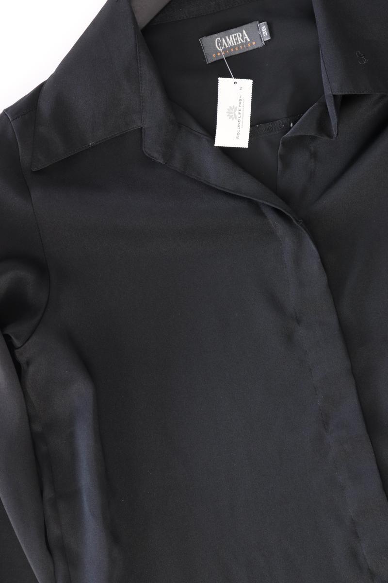 Camera Langarmbluse Gr. 36 Vintage schwarz aus Polyester