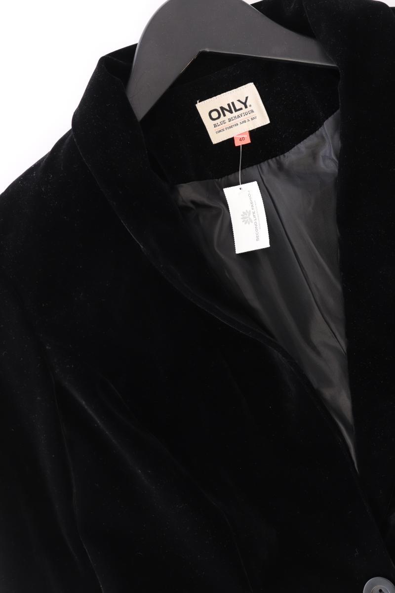 Only Samtblazer Gr. 40 schwarz aus Polyester