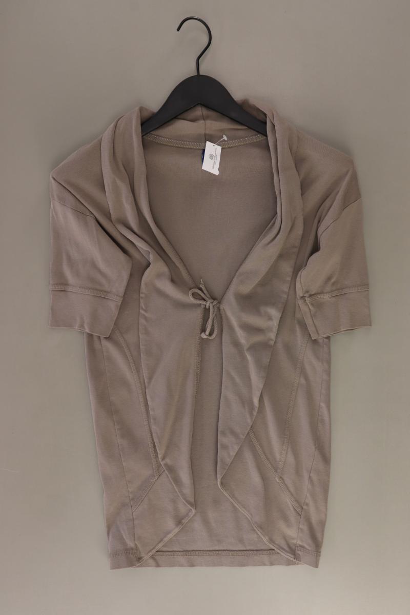 Cecil Strickjacke Gr. S Kurzarm grau aus Baumwolle