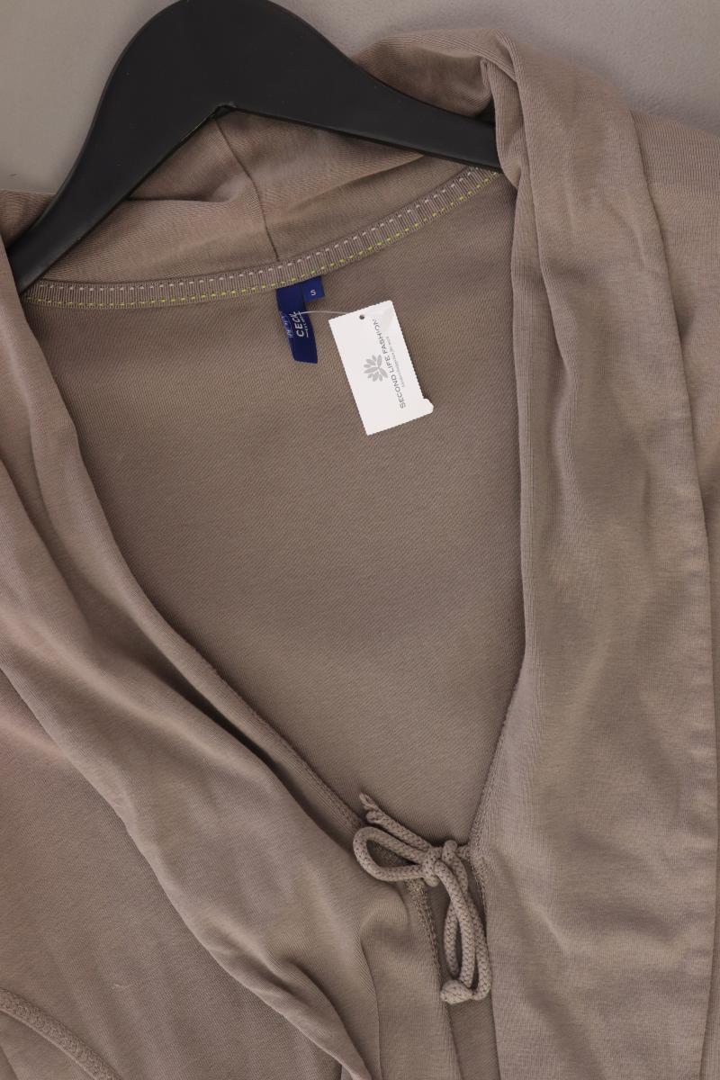 Cecil Strickjacke Gr. S Kurzarm grau aus Baumwolle