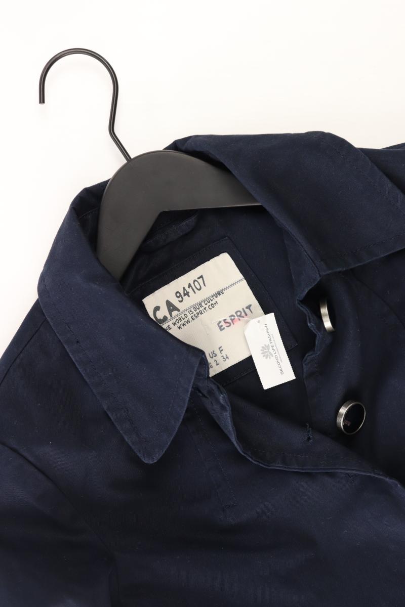 Esprit Regular Jacke Gr. 32 blau aus Baumwolle