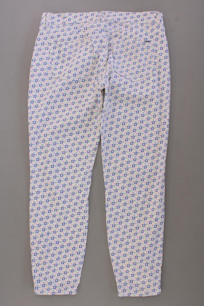 Esprit Stoffhose Gr. 38/L28 geometrisches Muster weiß aus Baumwolle