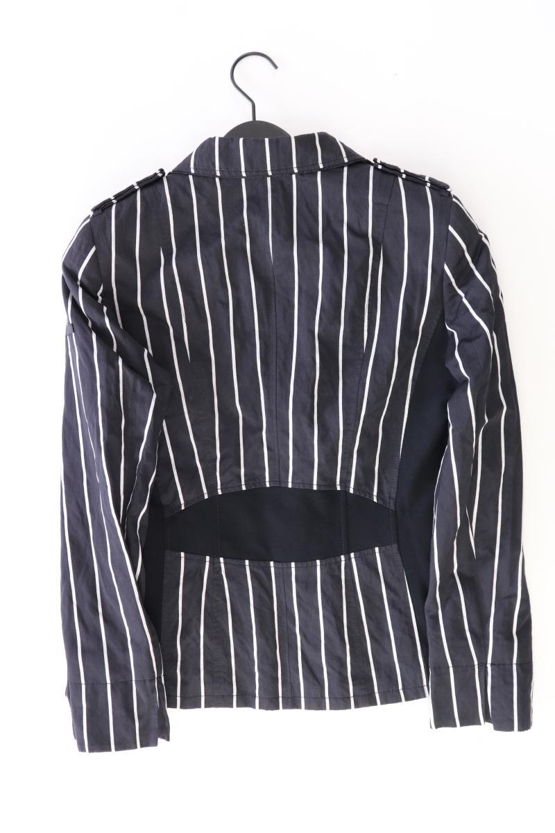 Taifun Slim Blazer Gr. 38 gestreift blau aus Baumwolle