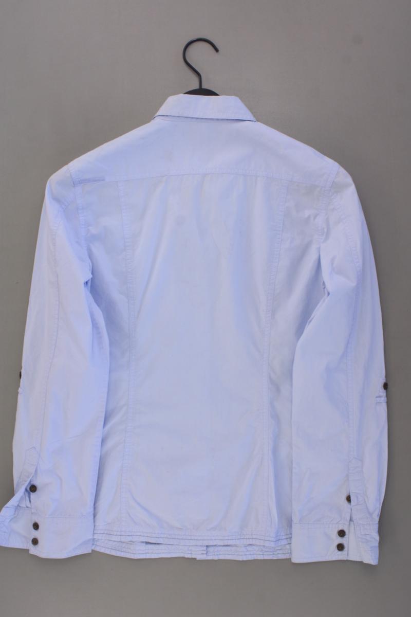 s.Oliver Langarmbluse Gr. 40 blau aus Baumwolle