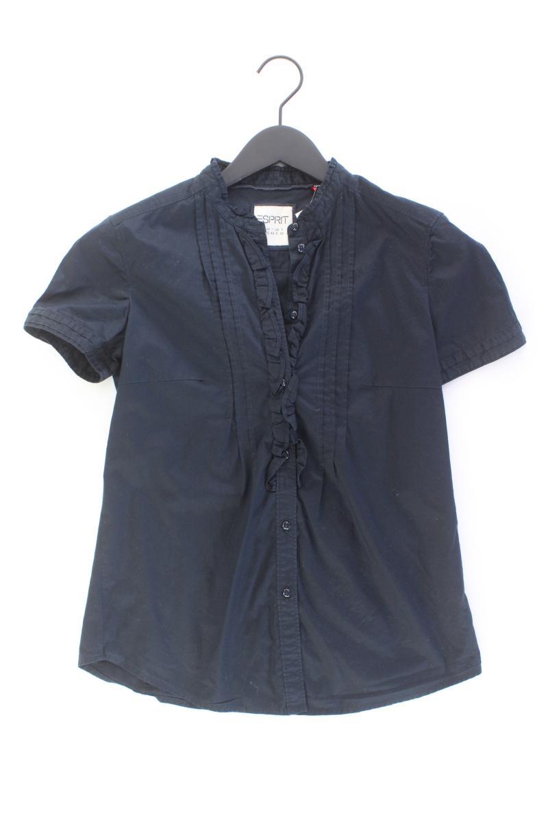 Esprit Rüschenbluse Gr. 36 Kurzarm blau
