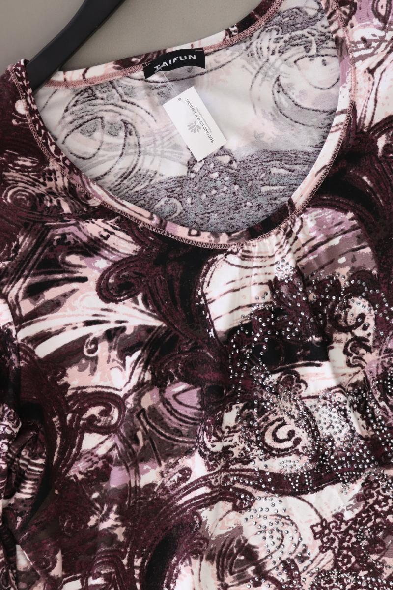 Taifun Printshirt Gr. 46 mit Paisleymuster 3/4 Ärmel lila aus Polyester