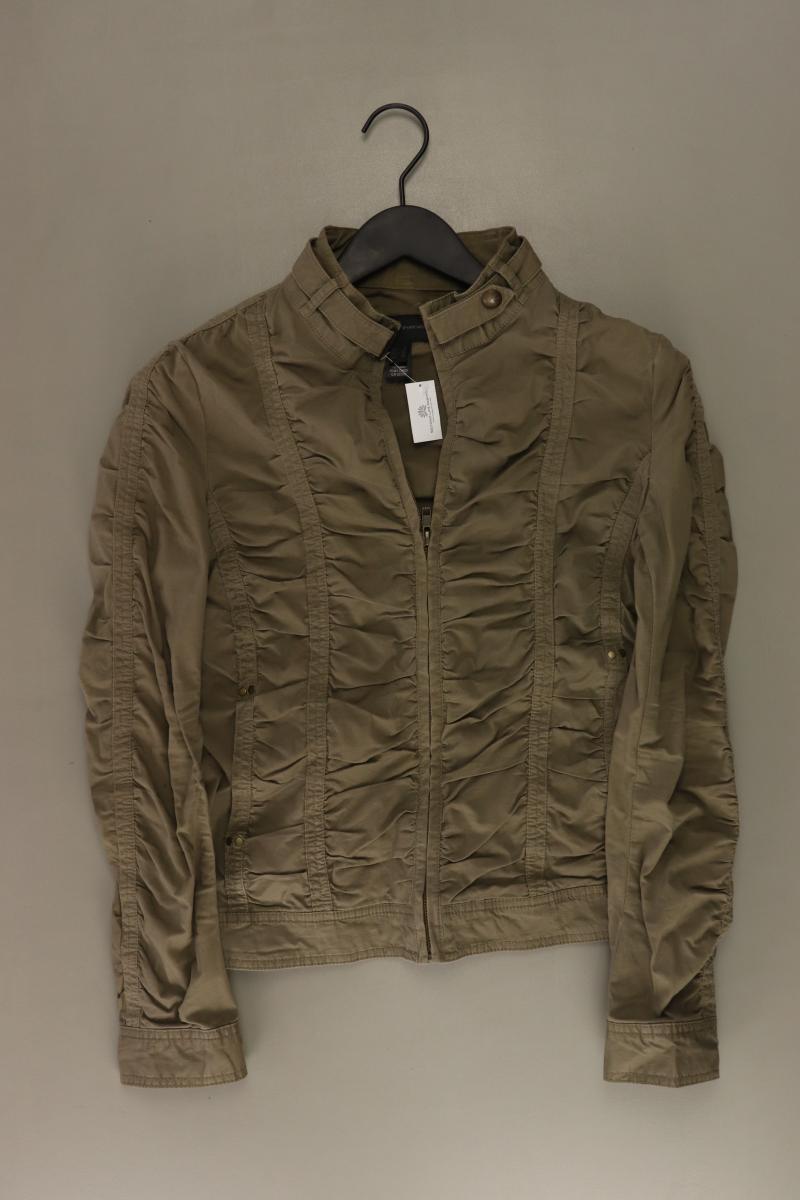 Mango Slim Jacke Gr. XS olivgrün aus Baumwolle