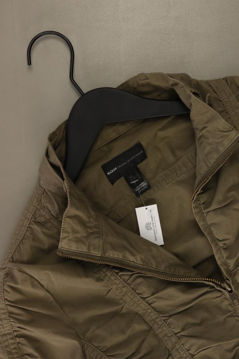 Mango Slim Jacke Gr. XS olivgrün aus Baumwolle