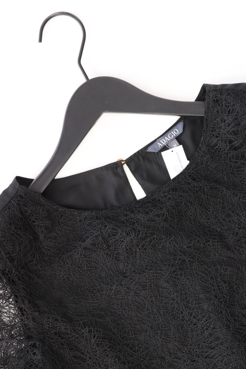 Adagio Spitzenbluse Gr. 36 3/4 Ärmel schwarz aus Polyester