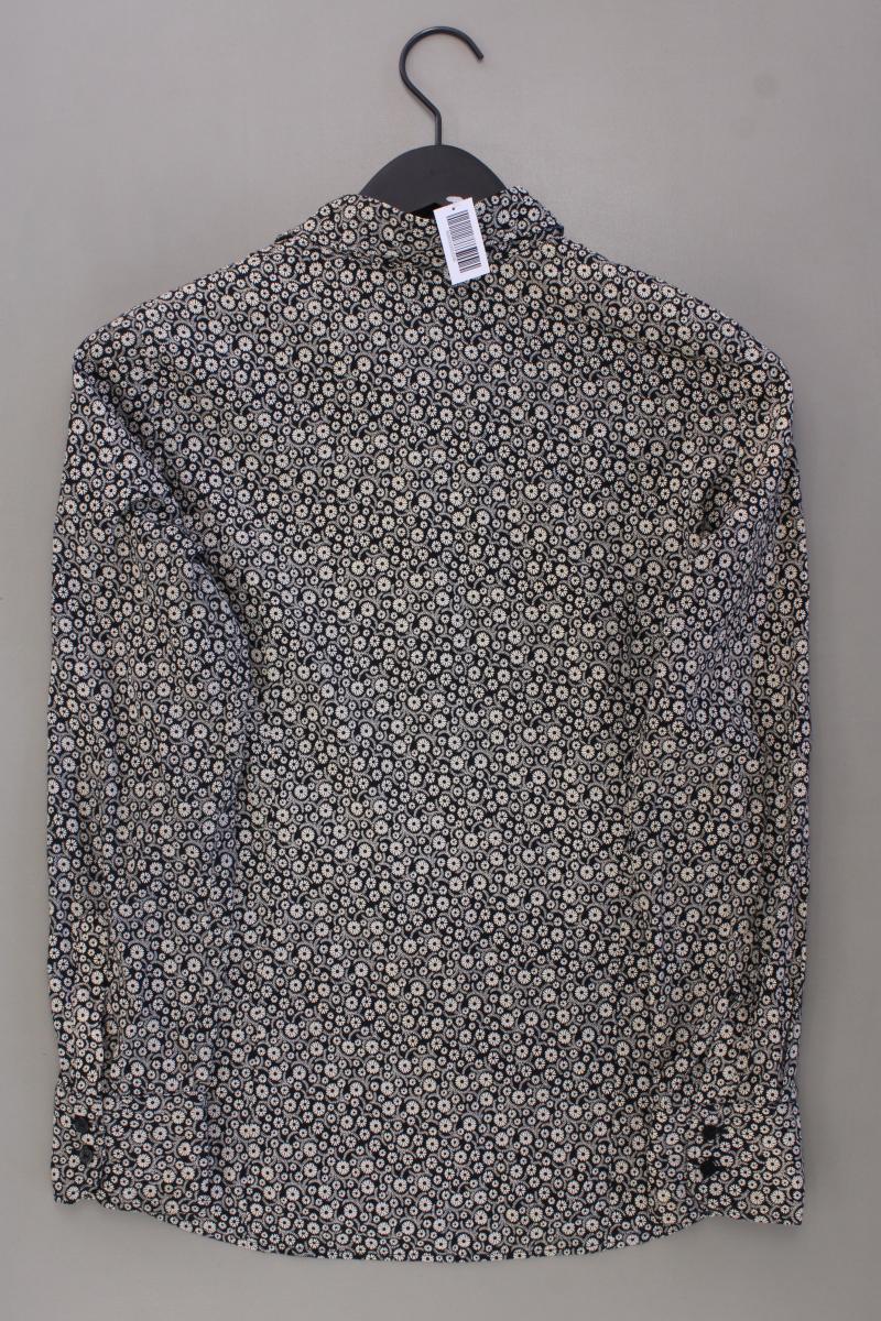 Jette Joop Langarmbluse Gr. 38 mit Blumenmuster schwarz aus Baumwolle