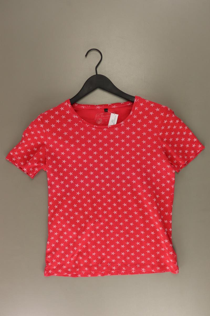 Bexleys Shirt mit Sternmuster Gr. S Kurzarm rot aus Baumwolle