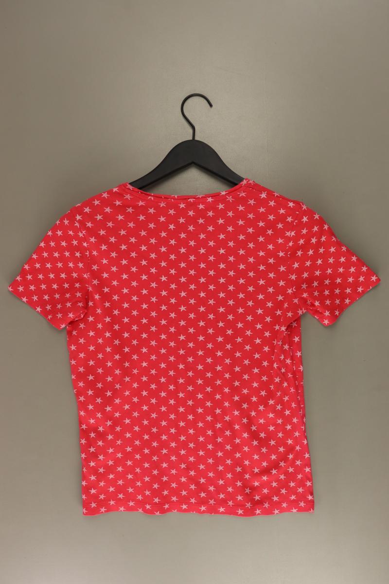 Bexleys Shirt mit Sternmuster Gr. S Kurzarm rot aus Baumwolle