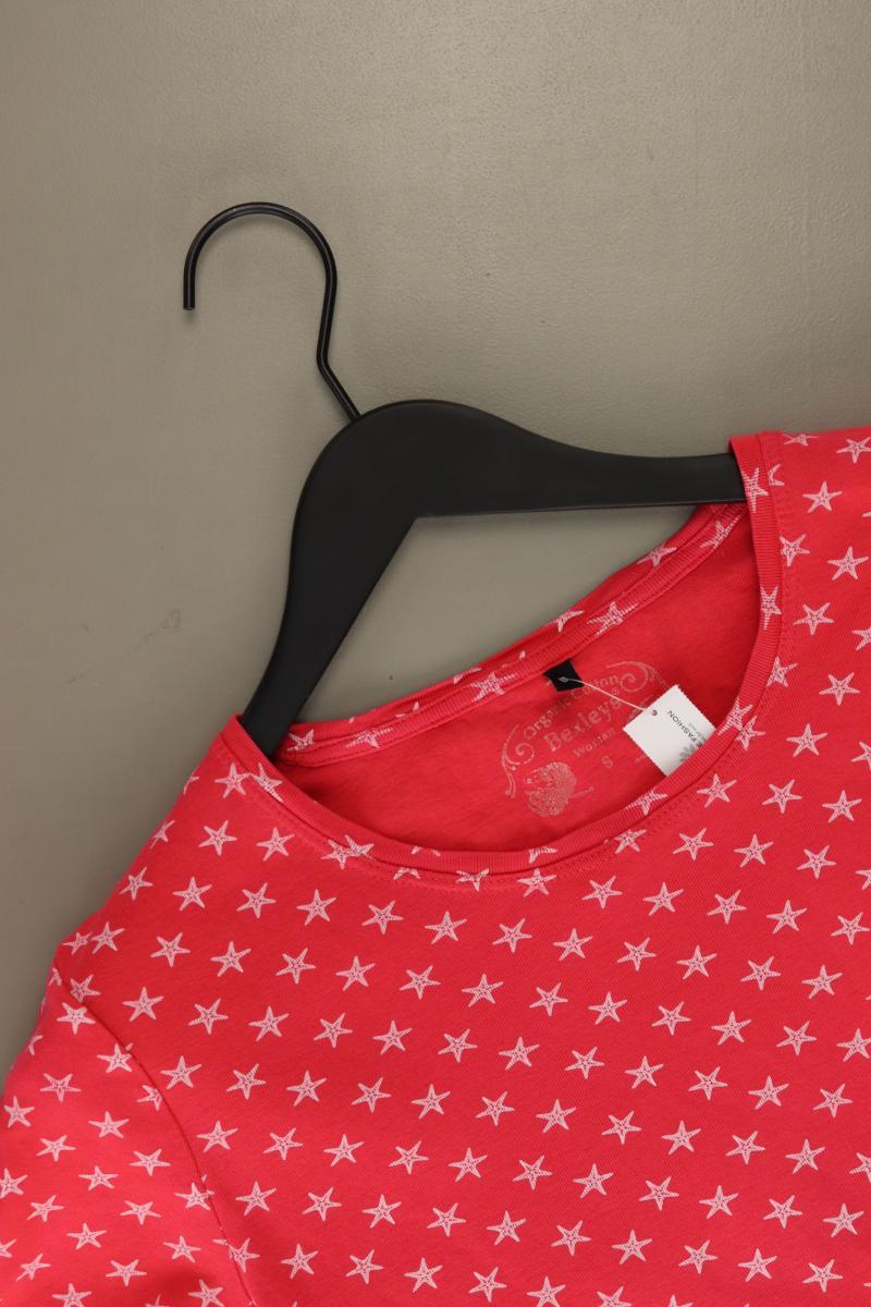 Bexleys Shirt mit Sternmuster Gr. S Kurzarm rot aus Baumwolle