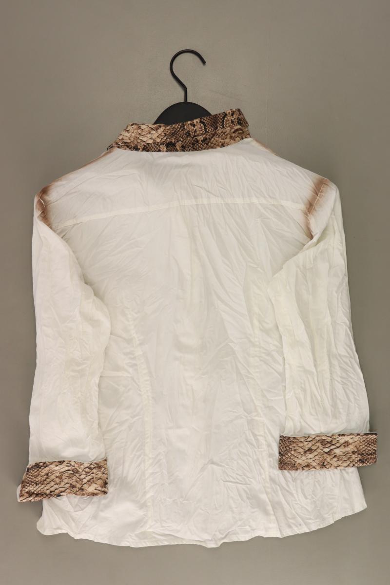 Biba Regular Bluse Gr. 40 3/4 Ärmel weiß aus Baumwolle
