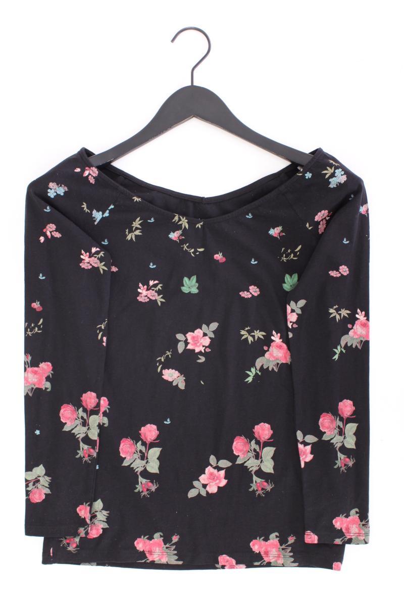 edc by Esprit Longsleeve-Shirt Gr. XS mit Blumenmuster Langarm schwarz