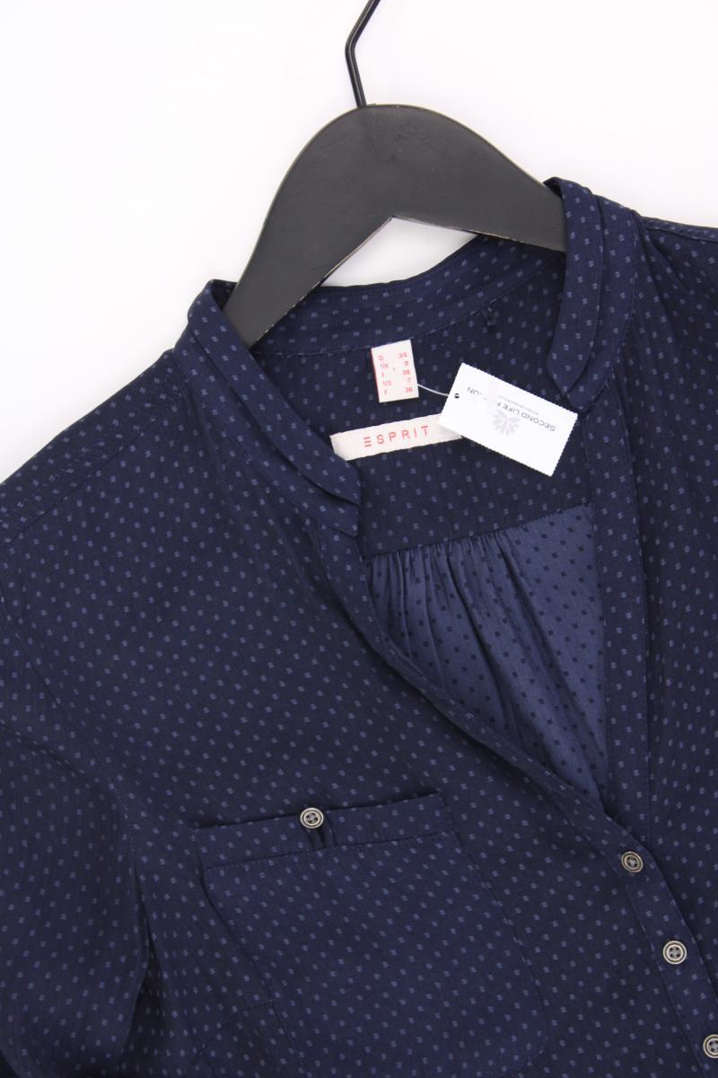 Esprit Langarmbluse Gr. 34 blau