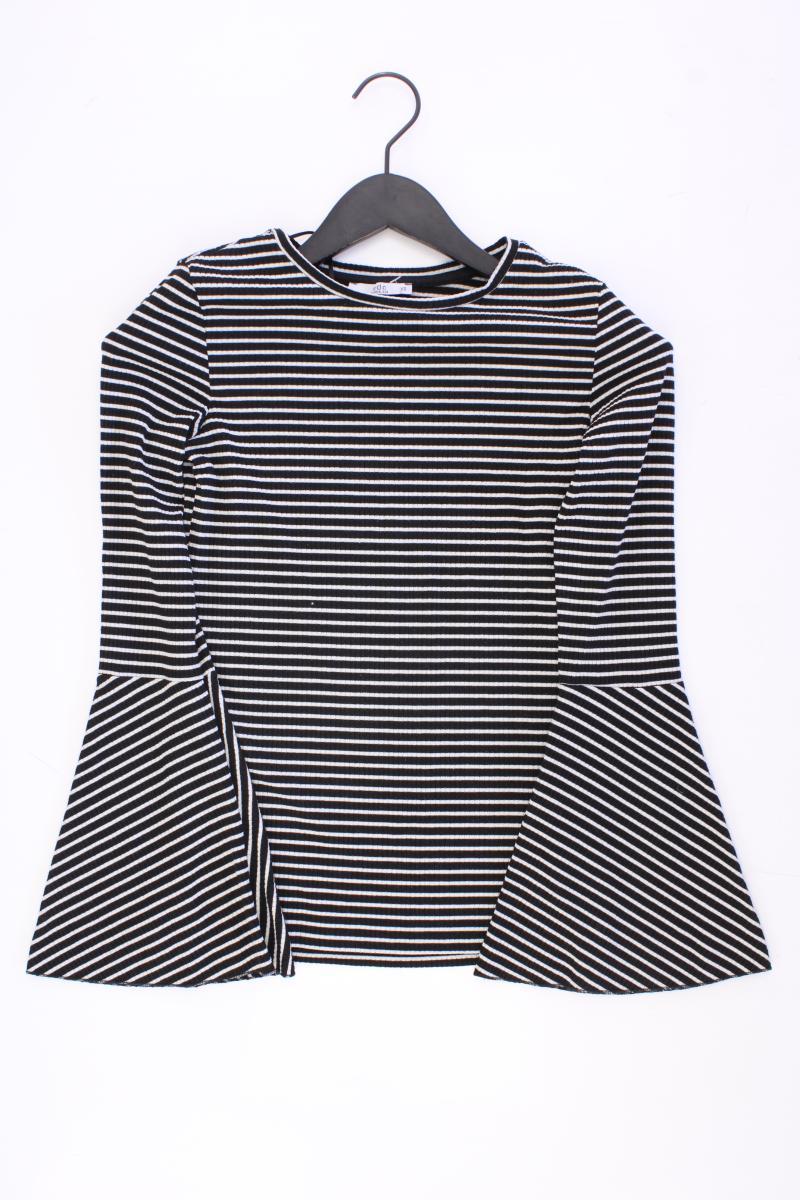 edc by Esprit Ringelshirt Gr. XS gestreift neuwertig Trompetenärmel schwarz