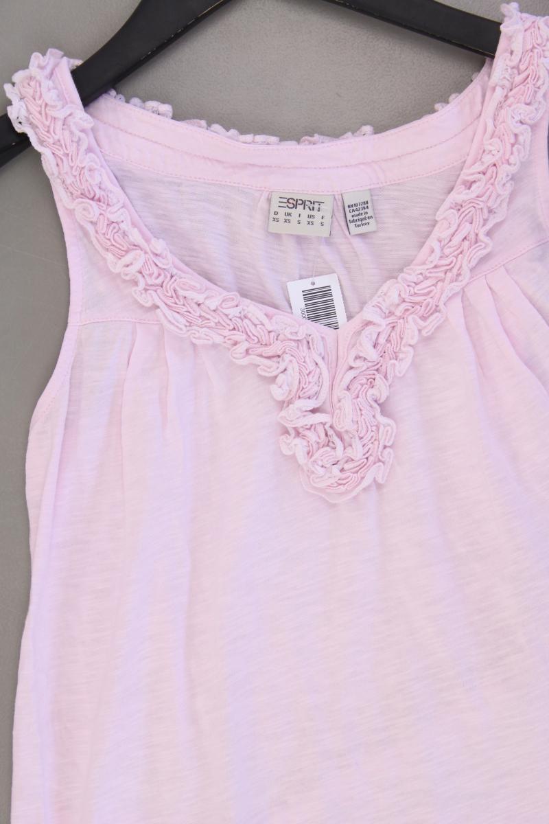 Esprit Rüschentop Gr. XS rosa aus Baumwolle