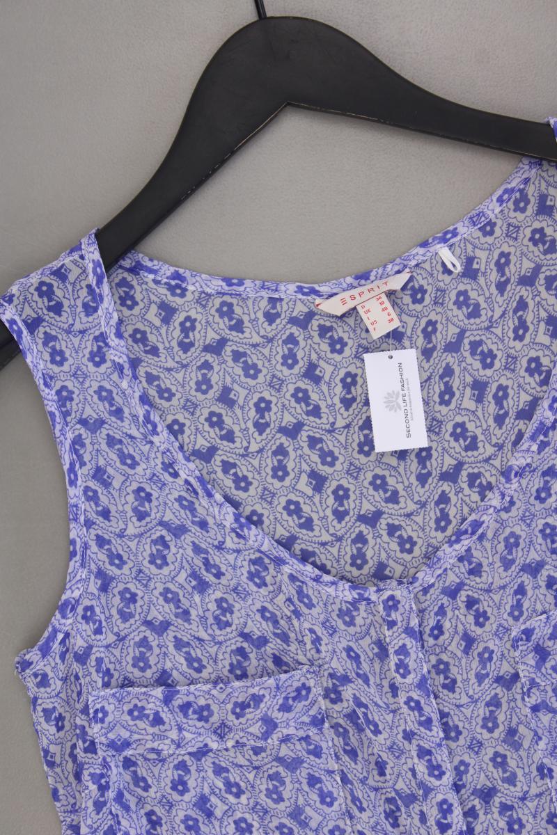 Esprit Ärmellose Bluse Gr. 36 blau aus Polyester